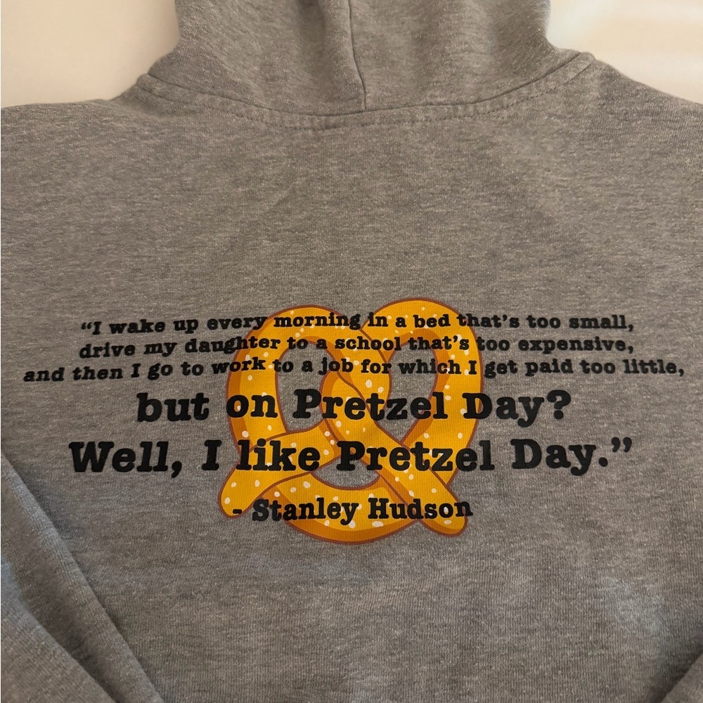 Gray Pretzel Day Hoodie - Picture 7 of 7